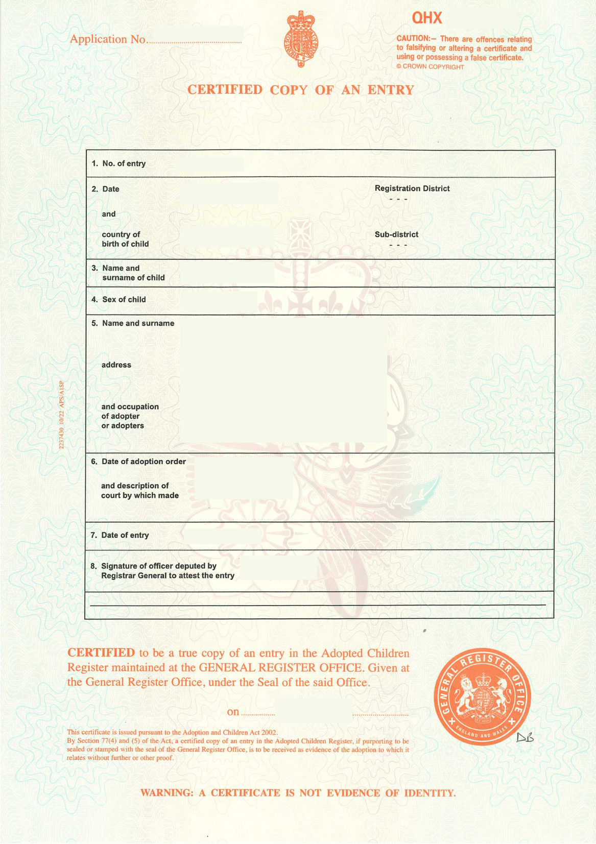Apostille for Adoption Certificate