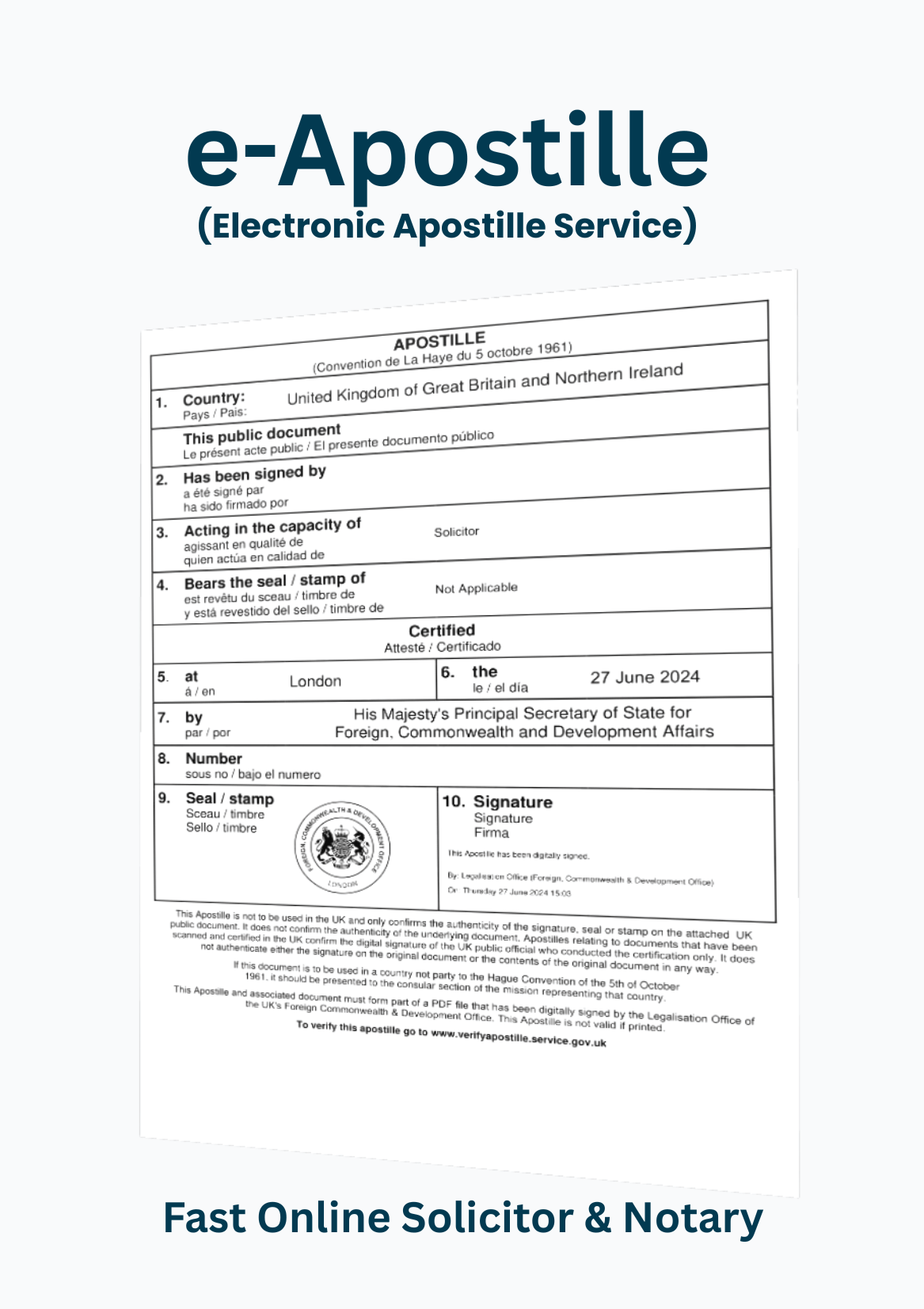 e-Apostille Service